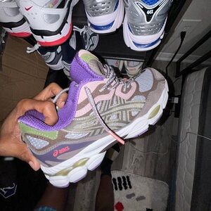 ASICS Purple and Gray Sneakers